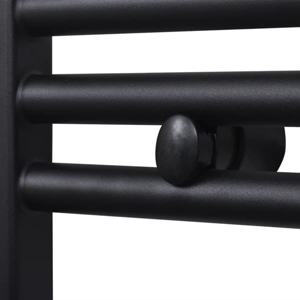 Håndklæderadiator 600x1160 mm centralvarme lige sort - Håndklæderadiator - Håndklæderadiatorer - Home & Living