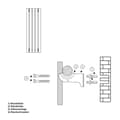 Miniatyrbild 2 av 2: Universellt infästningsmaterial för radiatorer komplett set Chrome LuxeBath