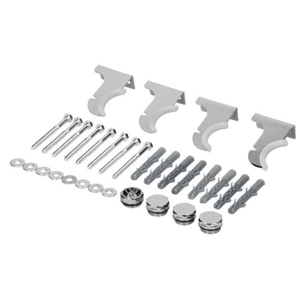 Universellt infästningsmaterial för radiatorer komplett set Chrome LuxeBath