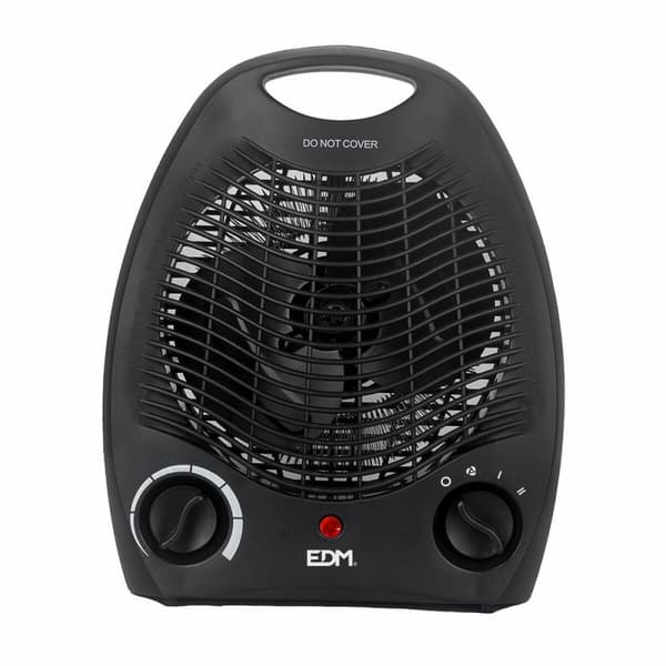 Bærbar mini el-varmer EDM 07220 Sort 1000 - 2000 W