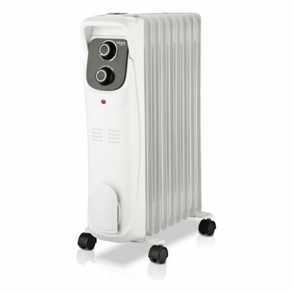 Olieradiator (9 kamre) Haeger OH-009.006A Hvid 2000 W Sort, Hvid