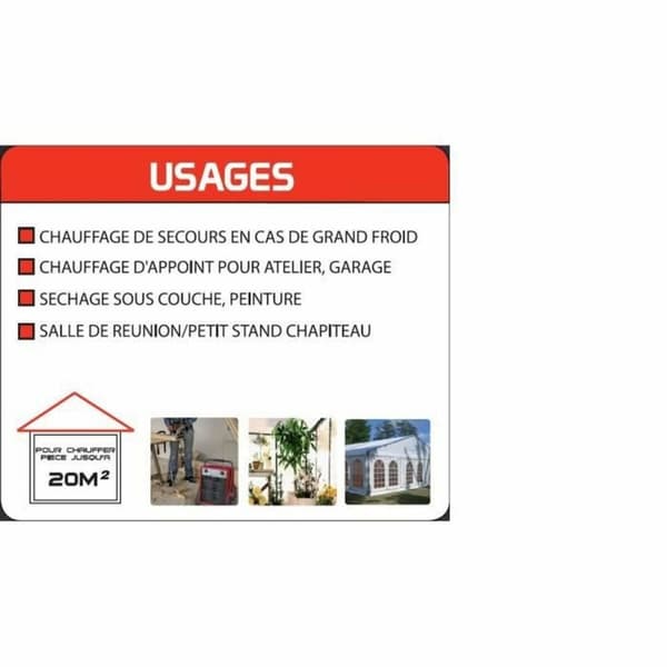 Kannettava lämpöpuhallin MECAFER MH2000 2000 W