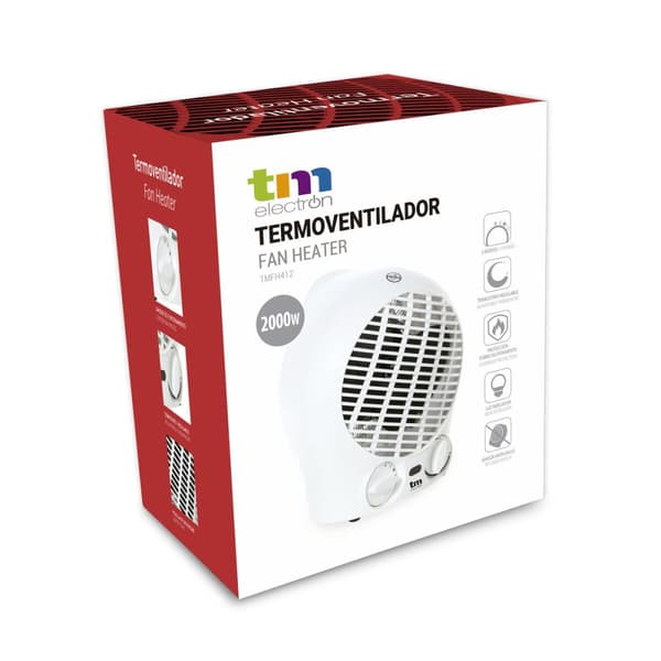 Bærbar varmeblæser TM Electron 1000-2000 W