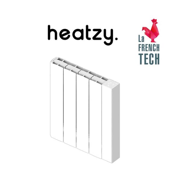 Ansluten elradiator - HEATZY - GLOW - 1000W - Kärna i keramik - Wi-Fi