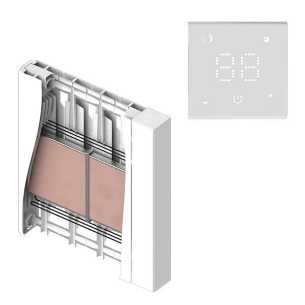 Ansluten elradiator - HEATZY - GLOW - 1000W - Kärna i keramik - Wi-Fi