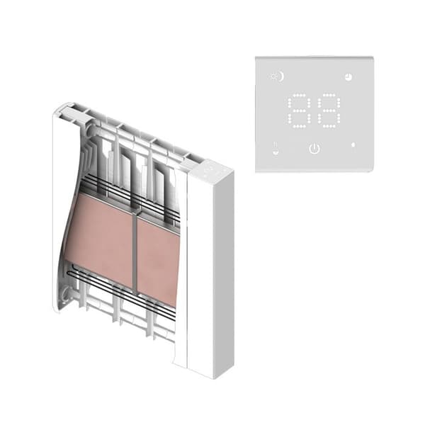 Ansluten elradiator - HEATZY - GLOW - 1000W - Kärna i keramik - Wi-Fi