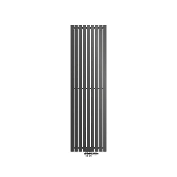 Kylpyhuonepatteri 480x1600 mm antrasiitti lattialiitäntäsarjalla varustettuna