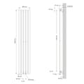 Pikkukuva 3 / 8: Kylpyhuonepatteri Stella 260x1400 mm antrasiitti seinäliitäntäsarjalla varustettuna
