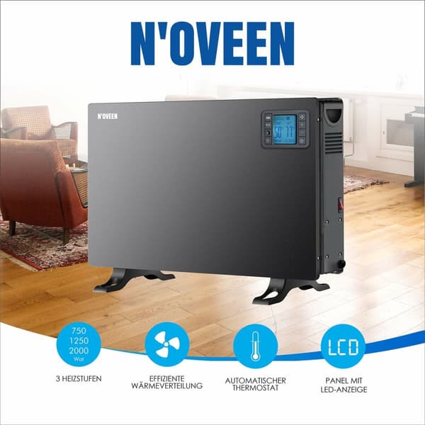 Lämmitin N'oveen CH7100 Musta 2000 W