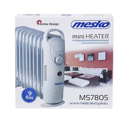 Mesko Home MS7805 Indoor Valkoinen 1000 W Öljy sähköinen tilanlämmitin