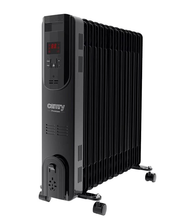 Elektrisk oliefyr med fjernbetjening CAMRY CR 7814 13 finner, 2500 W sort