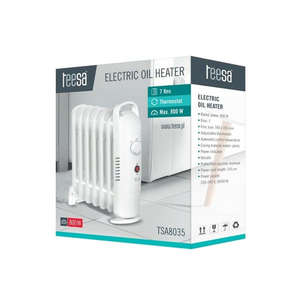 Värmeelement TEESA TSA8035 Vit 800 W