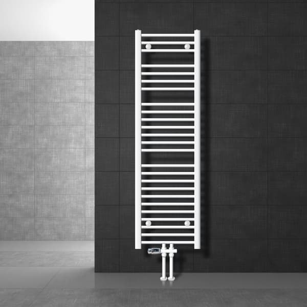 Kylpyhuonepatteri Sahara 400x1500 mm valkoinen suora keskiliitännällä ja jalkaliitäntäsarjalla LuxeBath