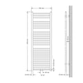 Miniatyrbild 2 av 5: Badrumsradiator 500x1500 mm antracit, rak, universalanslutningssats