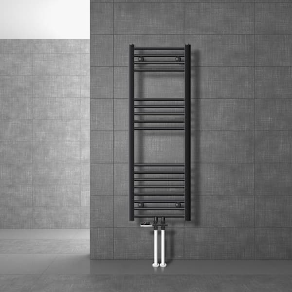 Badeværelsesradiator Sahara 300 x 1800 mm antracit lige + centertilslutning