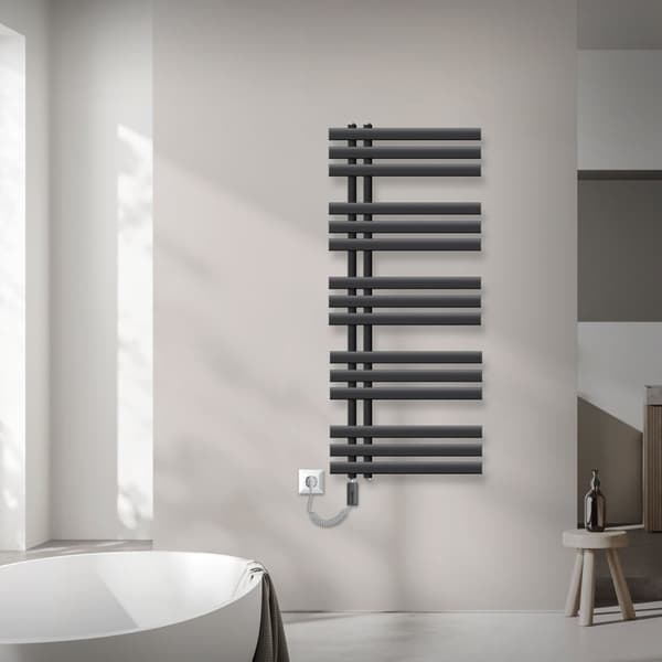Design kylpyhuoneen patteri Iron EM 500x1200 mm antrasiitti LuxeBath