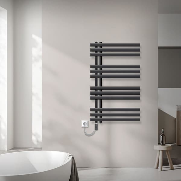 Design badrumsradiator Järn EM 600x1000 mm antracit Luxe Bath