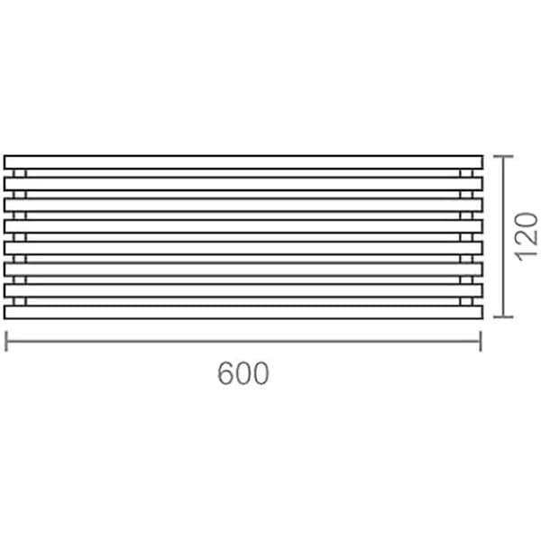 94512 Ventilationsgaller för kyl och ugn 8 blad i rostfritt stål