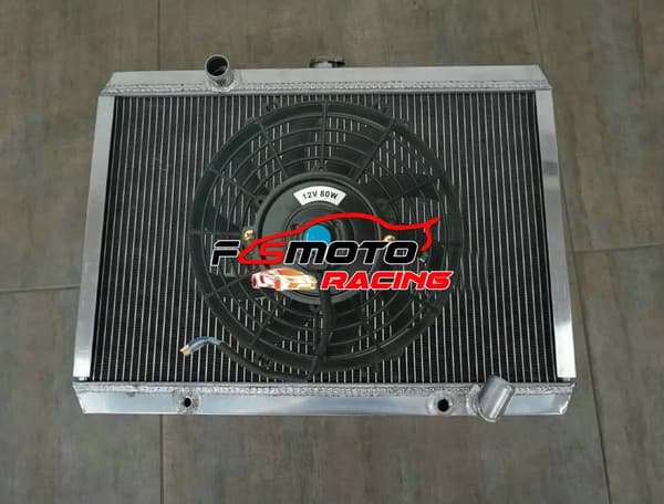 Aluminiumkylare för Mitsubishi Starion, Främre placering, Hållbar legeringskonstruktion,Radiator och 1 fläkt