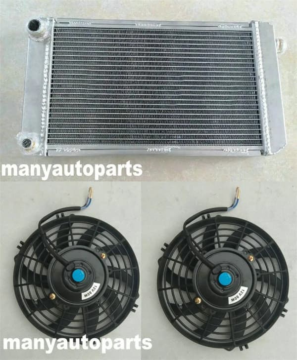 Alumiinijäähdytin MG MIDGET 1500:lle, ydinmitat 420 × 260 mm, kokonaismitat 550 × 285 mm,Vain lämpöpatteri