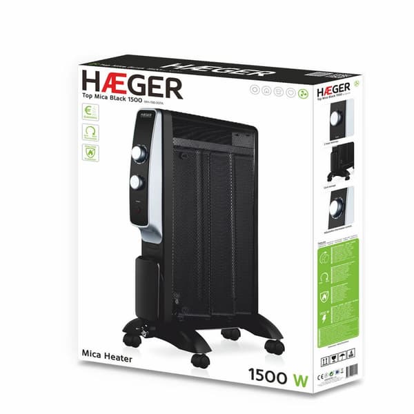 Varmeapparat Haeger MH-15B.007A 1500 W Sort