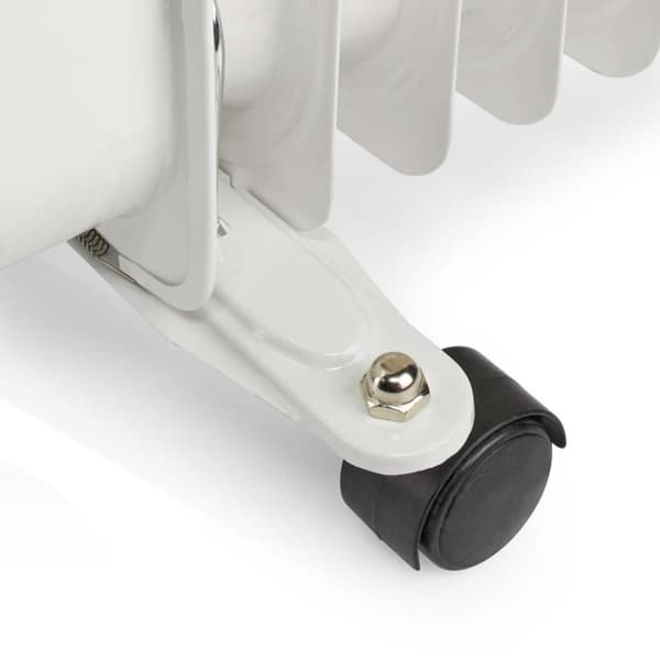 Nedis HTOI30WT7 mobil olieradiator 600 / 900 / 1500 W 7 finner justerbar termostat 3 varmeindstillinger Faldforebyggelse Hvid
