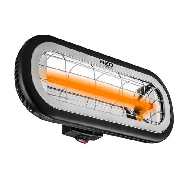 2000W radiator, IP65, ravgul lampe med lav blænding