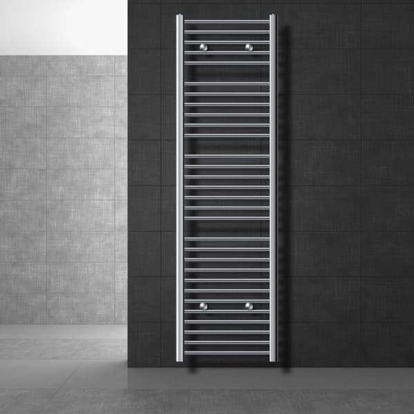 Sähköinen kylpyhuonepatteri lämmityselementillä 900W 500x1800 mm Kromi kaareva sivuliitännällä &amp; termostaatilla Digitaalinen näyttö LuxeBath