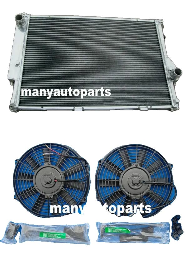 Aluminiumradiator, Øget kølekapacitet, Letvægtsdesign,Radiator med fans