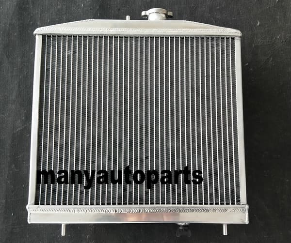 3ROW Aluminium Radiator, Kraftig Konstruktion, Øget Kølekapacitet, Poleret Finish