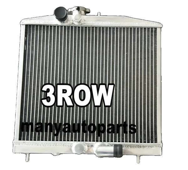 3ROW Aluminium Radiator, Kraftig Konstruktion, Øget Kølekapacitet, Poleret Finish