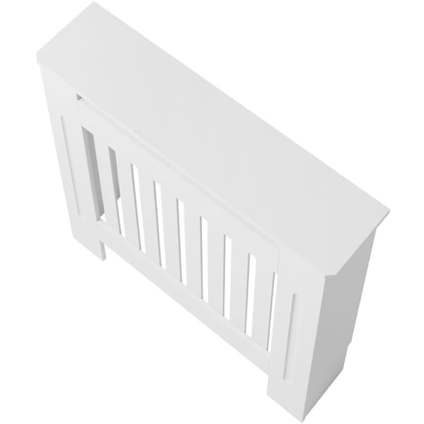 Radiatorskjuler Vila, i lameldesign, med hylde - 78 x 19 x 82 cm