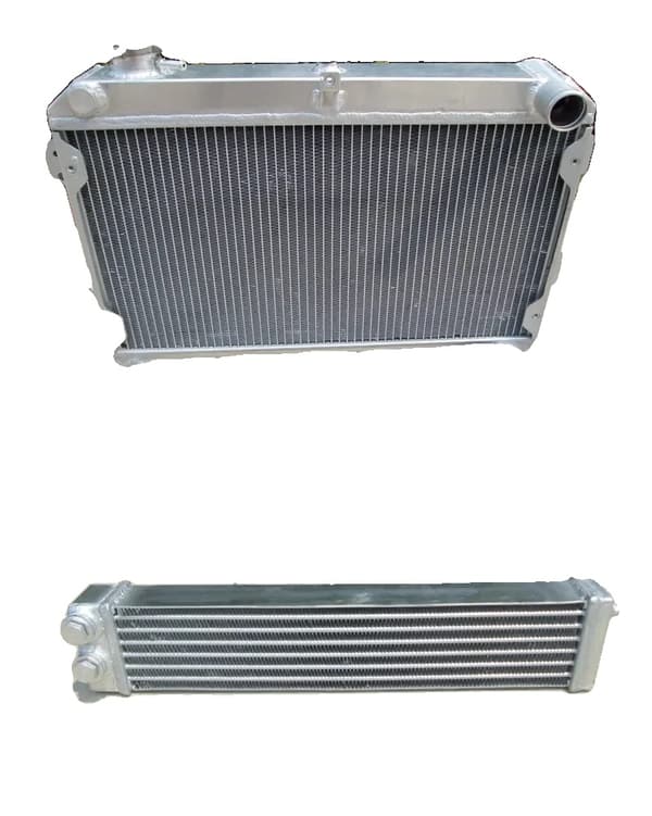 Aluminiumradiator og olieafkøler, letvægtslegering konstruktion, forbedret køleeffektivitet, direkte pasform til Mazda RX7