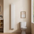 Pikkukuva 1 / 2: EMKE High Radiator 160x24cm - Kapea soikea, Keskiliitäntä, Valkoinen, 427W