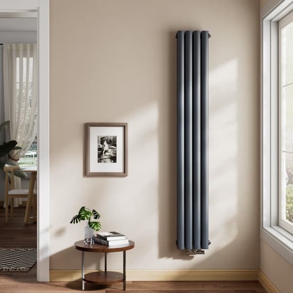 EMKE High Radiator 160x24cm - Kaksikerroksinen, Kapea soikea, antrasiitinharmaa, 623W