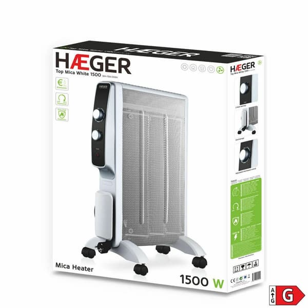 BRUKT Varmeovn Haeger MH-15W.006A Hvit 1500 W (Fikset A)