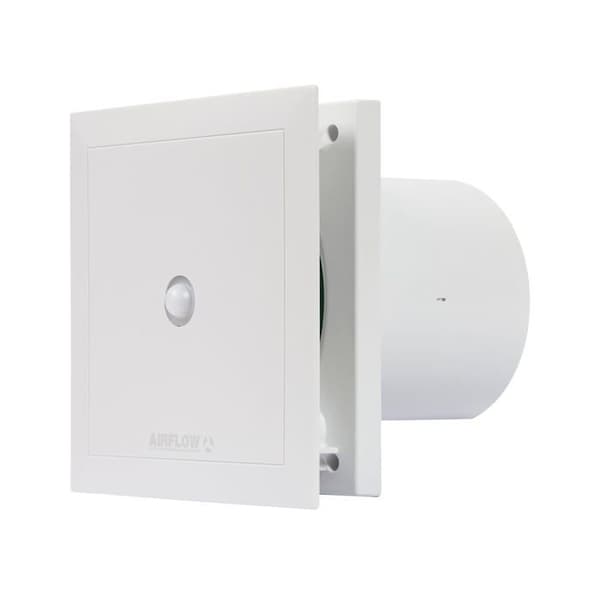 Airflow - QT100MST (9041262) - Tyst ventilator med timer och rörelsedetektor 2 hastigheter 100mm