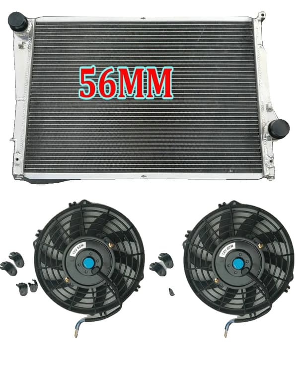 56mm Aluminium Radiator, Perfekt Pasform til BMW E46/Z4, Høj Køleeffektivitet, Holdbar Konstruktion
