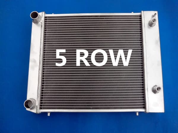 Aluminiumkøler & ventilator, passer til Land Rover Defender & Discovery, 5-rækkers design, inkluderet kølerhætte