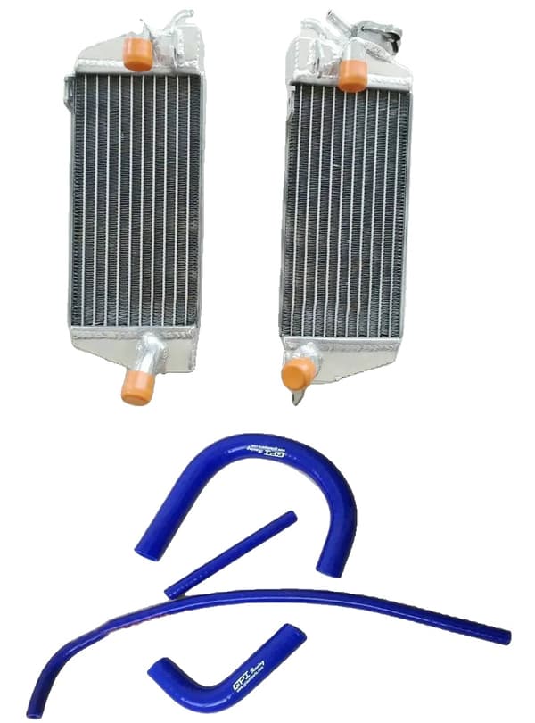 Aluminiumkøler, Øget Køleeffektivitet, Kompatibel med Husqvarna WRK125,Radiator BLÅ Slange