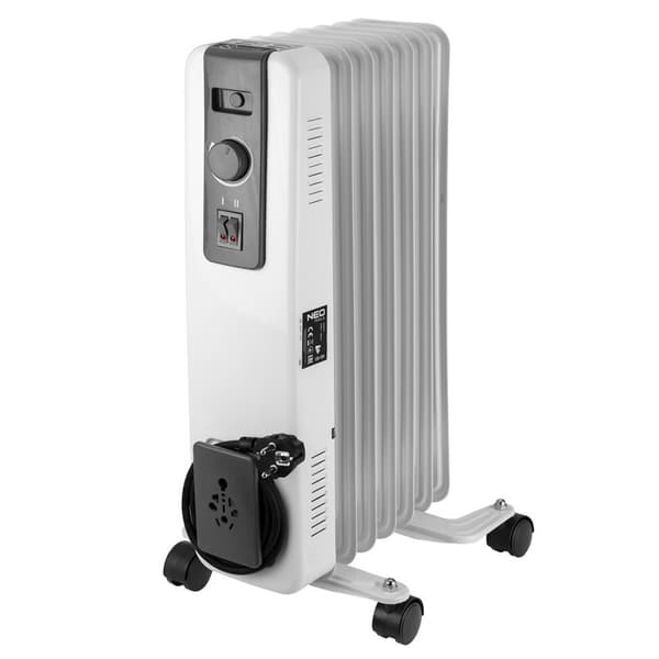 Oliefyldt radiator 1500W 7 finner