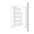 Miniatyrbild 7 av 8: LuxeBath elektrisk badrumsradiator Iron EM 500x1200 mm vit med värmeelement 900W termostat digital display, handduksradiator med värmepatron,