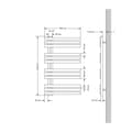 Miniatyrbild 7 av 8: LuxeBath elektrisk badrumsradiator Iron EM 600x1000 mm vit med värmeelement 300W termostat digital display, handduksradiator med värmepatron,