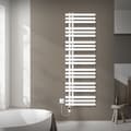 Miniatyrbild 1 av 8: LuxeBath elektrisk badrumsradiator Iron EM 500x1600 mm vit med värmeelement 900W termostat digital display, handduksradiator med värmepatron,