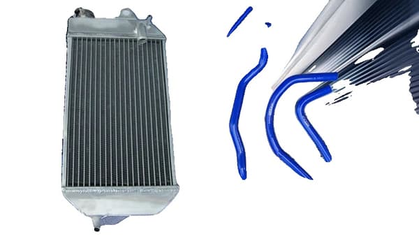 Yamaha Banshee 350 Aluminiumkylare, Hållbar Konstruktion, Förbättrad Kylningseffektivitet,Blå
