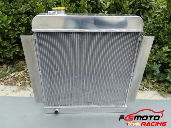 Aluminiumkøler, Optimeret kerne størrelse 550mm x 505mm, 3-række design, Kompatibel med Chevy V8 1955-1959