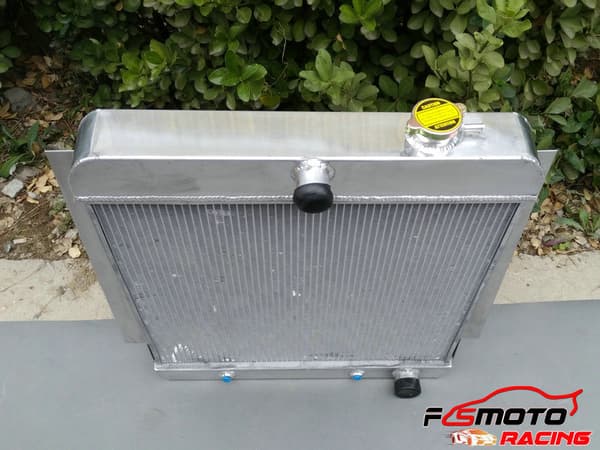 Aluminiumkøler, Optimeret kerne størrelse 550mm x 505mm, 3-række design, Kompatibel med Chevy V8 1955-1959