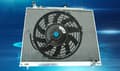 Miniatyrbillede 2 af 4: Radiator & Ventilatorer, Kerne størrelse 695 mm x 525 mm, 2 Rækker, Passer til Mitsubishi Pajero III IV