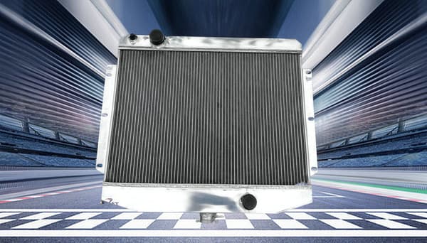 Aluminiumkylare, 450 mm x 650 mm x 62 mm kärlstorlek, 3 rader, kompatibel med Chevy 350 V8