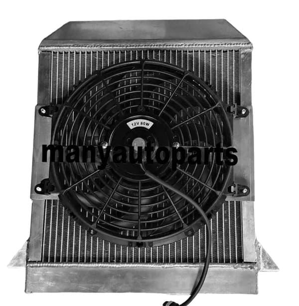 Aluminiumkøler, Passer til Morgan Plus 4 / +4 (1964-1968), Integreret 12" Blæser, Letvægtsdesign